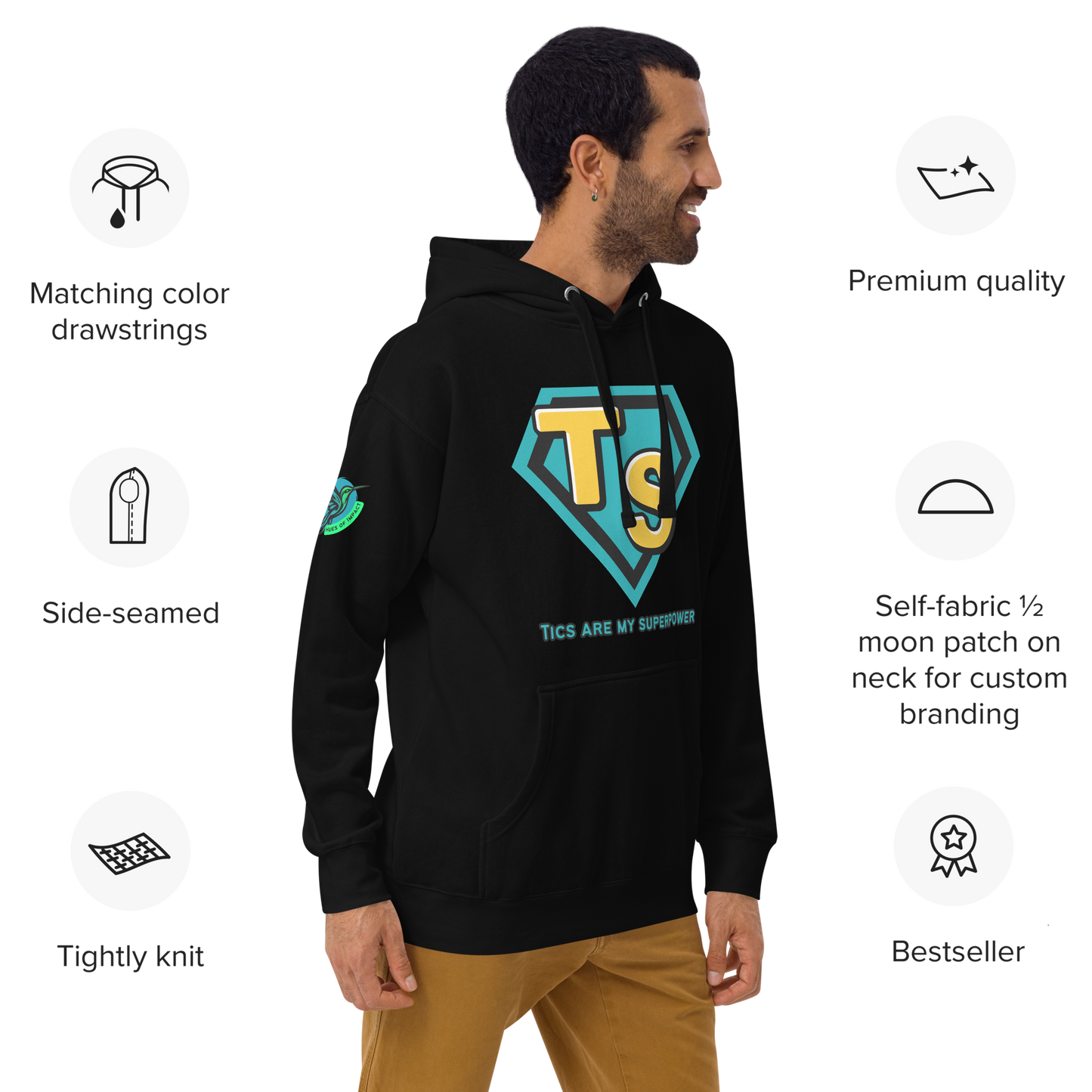 Tourette Syndrome Super Power Unisex Hoodie