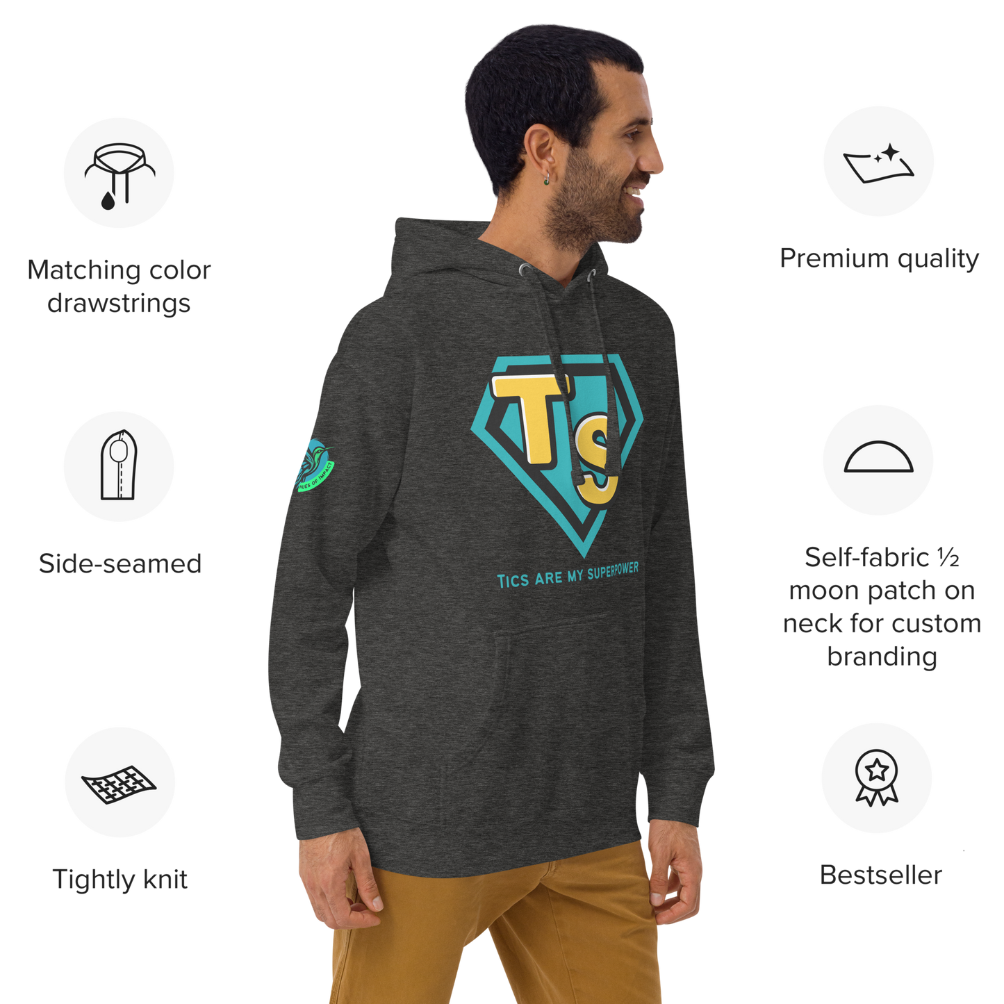 Tourette Syndrome Super Power Unisex Hoodie