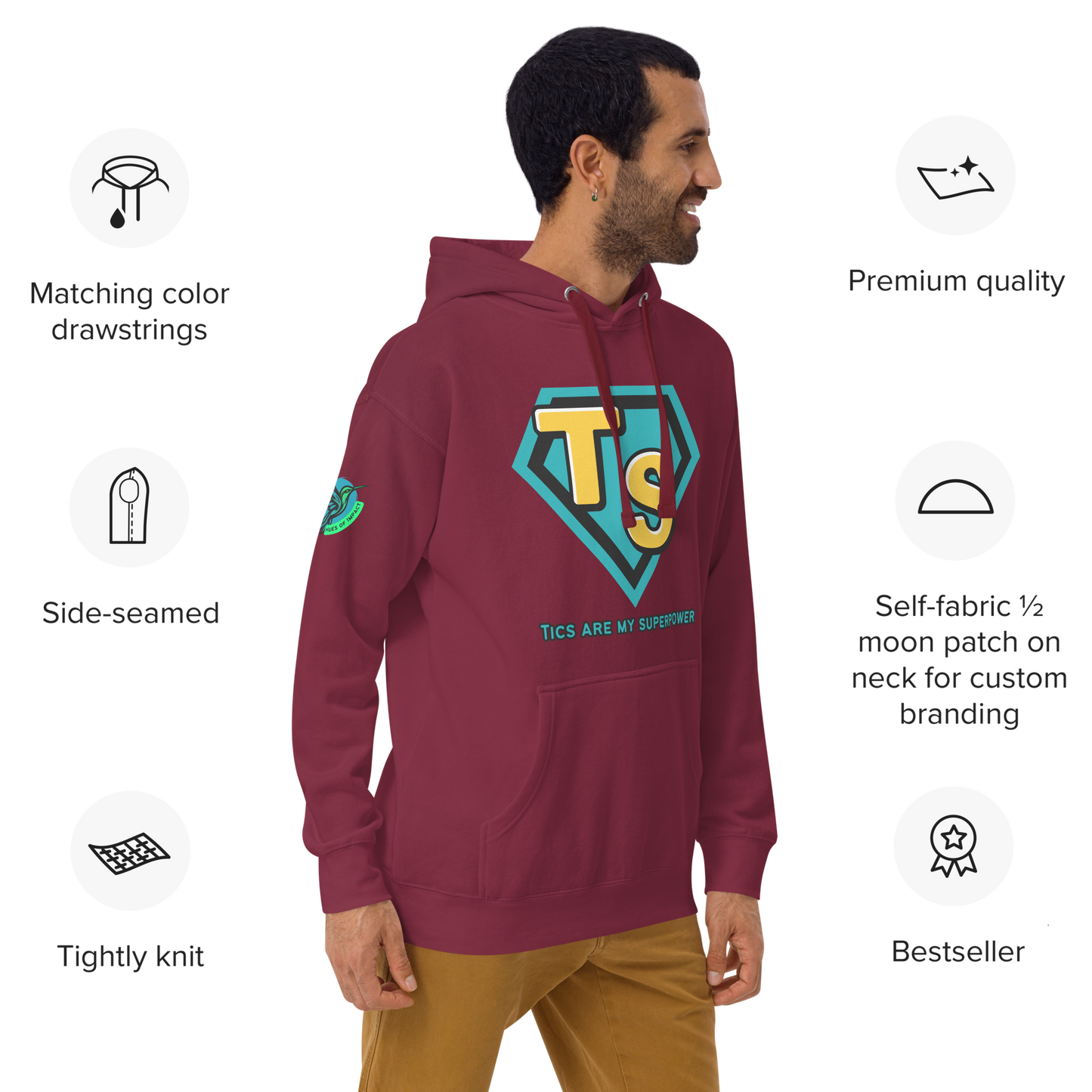 Tourette Syndrome Super Power Unisex Hoodie